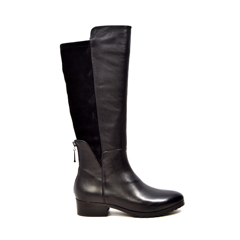 SoleMani Boots Black Leather and Suede sz 8/8.5